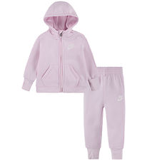 Nike Sweatset - Cardigan/Jogginghosen - Pink Schaum