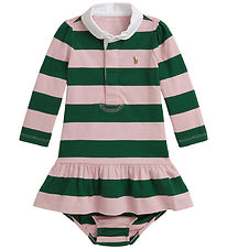 Polo Ralph Lauren Kleid m. Bloomers - Surfside Rose/Kelly Green