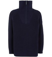 Emporio Armani Bluse - Strick - Wolle - Blue Navy
