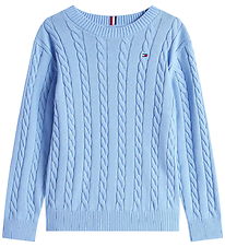 Tommy Hilfiger Bluse - Strick - Kabel - Cloudy Blue