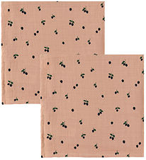 Liewood Muslin Cloths - Muslin - 2-Pack - Lewis - Mini Berry/Pal