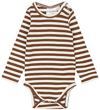 The New Bodysuit l/s - Rib - TnsbFro - Toffee Striped