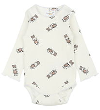 The New Bodysuit l/s - Rib - TnsbPippa - Cloud Dancer AOP