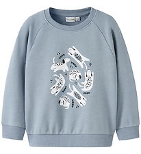Name It Sweatshirt - NmmVion - Dusty Blue/Hunde