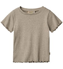 Wheat T-shirt - Rib - Alicia - Grusmelerad