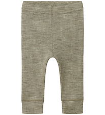 Name It Leggings - Wool - Rib - Noos - NbnWax - Dried Sage