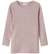 Name It Bluse - Wolle - Rib - Noos - NmnWax - Shadow Grau