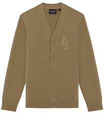 Lyle & Scott Cardigan - Knitted - Monogram - Tiger's Eye