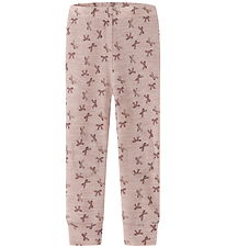 Name It Leggings - Wolle - NmfWang - Shadow Grau/Schleifen