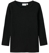 Name It Bluse - Wolle - Rib - NmnWax - Black