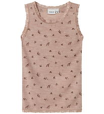 Name It Tanktop - Wool - NmfWang - Shadow Gray/Small flowers
