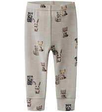 Name It Leggings - Wool - NbmWang - Nacreous Cloud/Forest Animal