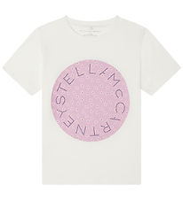 Stella McCartney Kids T-Shirt - Ivory m. Rosa
