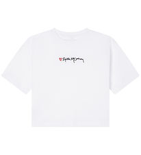 Stella McCartney Kids T-Shirt - Weiß m. Strickerei