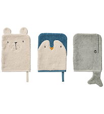 Liewood Washandje - 3-pack - Sylvester - Arctic Sea/Ocean Weerga