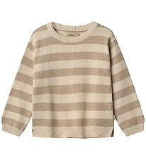 Wheat Tröja - Stickad - Morgan - Beige Stripe