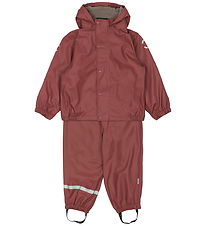 Mikk-Line Rainwear w. Fleece - PU - Apple Butter