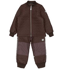 Mikk-Line Thermo Wear w. Fleece - Duvet - Coated - French Roast