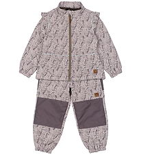Mikk-Line Thermo Wear - Cloud Gray w. Flowers/Ruffles