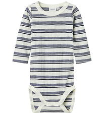 Name It Bodysuit l/s - Wool - Noos - NbmWang - Folkstone Gray/Sn