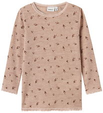 Name It Bluse - Wolle - Noos - NmfWang - Shadow Grau/Small Blume