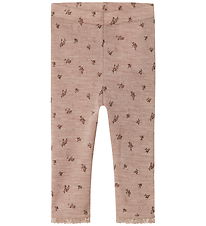 Name It Leggings - Wolle - Noos - NbfWang - Shadow Grau/Small fl