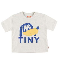 Tiny Cottons T-skjorte - Dog Grafikk - Light Cream Heather