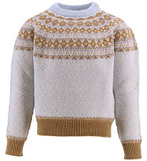 Moncler Blouse - Wool - Light Blue w. Light Brown