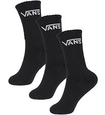 Vans Socks - 3-Pack - Black w. White