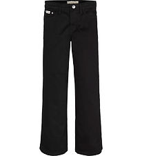Calvin Klein Trousers - Cotton Satin - Ck Black