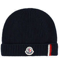 Moncler Beanie - Knitted - Wool - Navy