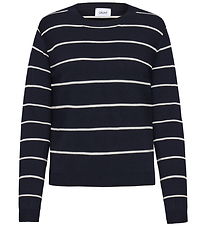 Grunt Bluse - Strick - GrFerro - Navy Stripe