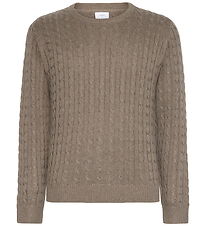 Grunt Bluse - Strick - Grün - Nature Melange