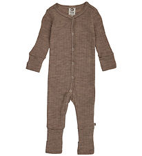 Müsli Jumpsuit - Rib - Woolly - Wool - Walnut Melange