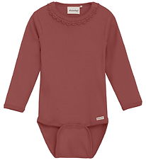 Minymo Bodysuit l/s - Rib - Withered Rose