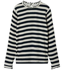 Name It Blouse - NkfPrakula - Dark Sapphire/Bright White