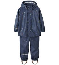 Name It Rainwear w. Fleece - NmmDry10 - Vintage Indigo