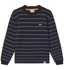 Mads Nørgaard Blússa - Jersey Stripe Carlito - Parísarnótt/Svört