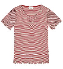 Mads Nørgaard T-Shirt - Stripe Tiki - Weingut/Vanilla Ice