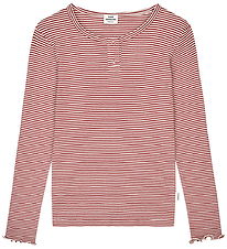 Mads Nørgaard Blússa - Stripe Tala - Víngerð/Vanilla Ice