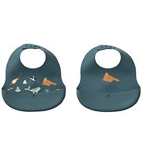 Liewood Bibs - Silicone - 2-Pack - Ember - Arctic Sea/Ocean