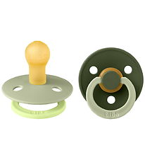 BIBS Colour Pacifiers - Size 1 - 2-Pack - Round - Sage Hunter Gr