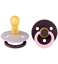 BIBS Colour Pacifiers - Size 2 - 2-Pack - Round - Dusky Lilac Pl