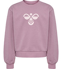 Hummel Sweatshirt - HmlJR Mouse - Lavender Mist/Glitter