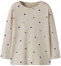 Name It Blouse - Rib - Noos - NmfNutti - Peyote Melange/Hearts
