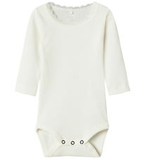 Name It Bodysuit l/s - Rib - Noos - NbfKab - Cloud Dancer