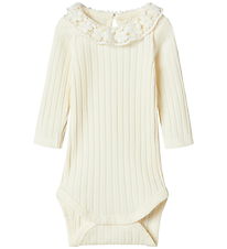 Name It Bodysuit l/s - Rib - NbfNisja - Cloud Dancer