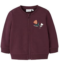Name It Sweat Cardigan - NbfVrillie - Fig/Blumen