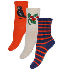 Mini Rodini Socks - Lingonberries - 3-Pack - Multi