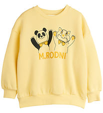 Mini Rodini Sweatshirt - Panda & CAT - Yellow
